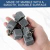 BHBL 16PCS Tablecloth Weights with Metal Clip, Cube Table Covers Pendant Stones, Marble Table Cloth Weights for Decoration