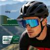 Photochrome Polarisierte Brille für Radfahren & Wandern: Beschlagfrei, UV-Schutz, Winddicht, Großes Gestell
