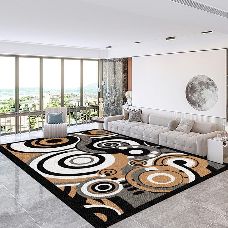 Nordic Light Luxury Large Area Rugs for Living Room Abstract Decoration Sofa Side Carpets Easy Clean Bedoom Cloakroom Floor Mats