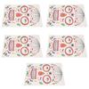5 Sheets Halloween Face Tattoo Sticker Waterproof Sweatproof Funny Makeup Sticker for Christmas Cosplay Parties