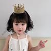 Adjustable Royal Design Hair Ornament For Infants Girls Fashionable Infant Crowns for Celebrations Polyester Accessory