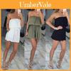 Stylish Ladies Playsuit Jumpsuit With Leaf Shorts For A Chic Summer Look