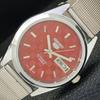 JAPAN SEIKO 5 AUTOMATIC MENS 6309A REFURBISHED RED COLOR DIAL WATCH A440302-4 Sk-a440302