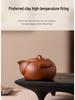 95cc Red Clay Zisha Teapot with Small Hand-Grip for Solo Tea Brewing