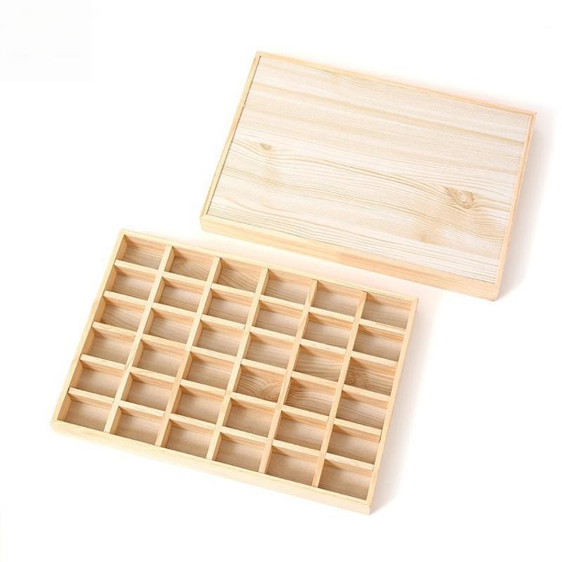 1Pcs Wooden Stackable Exquisite Jewelry Display Holder Portable Ring Earrings Necklace Organizer
