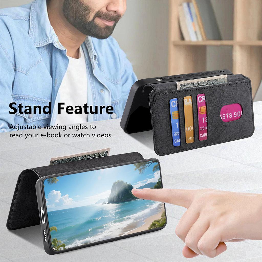 CASENEO MW-03 Detachable Wallet Case For Honor Magic8 Lite 5G / X9d 5G / X70 5G Leather + TPU Phone Cover