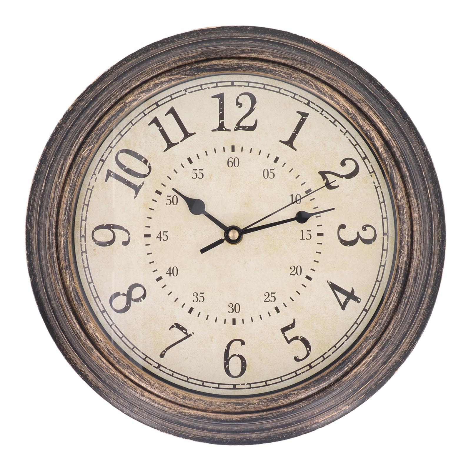 

Вінтажний настінний годинник Тихий кварцовий механізм Круглий Декоративний Ретро Підвісний годинник для вітальні Спальні 12 дюймів Bronze
