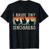Ich ziehe winzige Dinosaurier auf T-Shirt Retro 70er Hühner-Silhouette T-Shirt