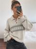 Men's Polo Collar Sweater Classic Knit Pullover Long Sleeve Casual Top