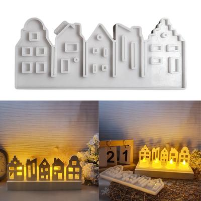 Multifunktionales Silikon Hausformen Set Silikon Hausformen für festliche Tischdekorationen und kreative DIY-Projekte