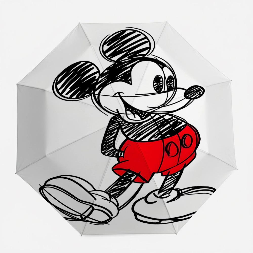 

Disney Mickey Mouse Sketch Red Shorts Print Automatic Folding Umbrella, Windproof Waterproof Travel Umbrella for Kids Adults, Po Iron&8K
