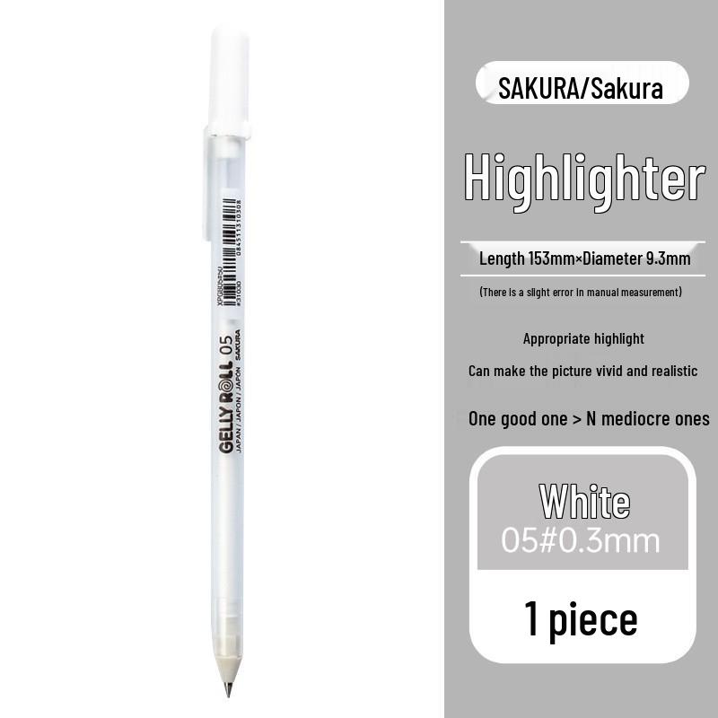 Sakura Japan Fine Art White Highlighting Pen for Drawing