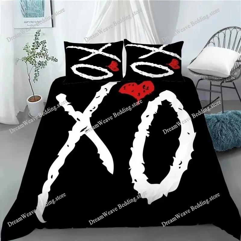XO The Weeknd Nevresim Takımı Tek Çift Kraliçe Kral Boyutu 3D Baskılı Çarşaf Takımı Yatak Odası İçin Yeni Yorgan Kılıfı Yatak Lüks Hediye9639