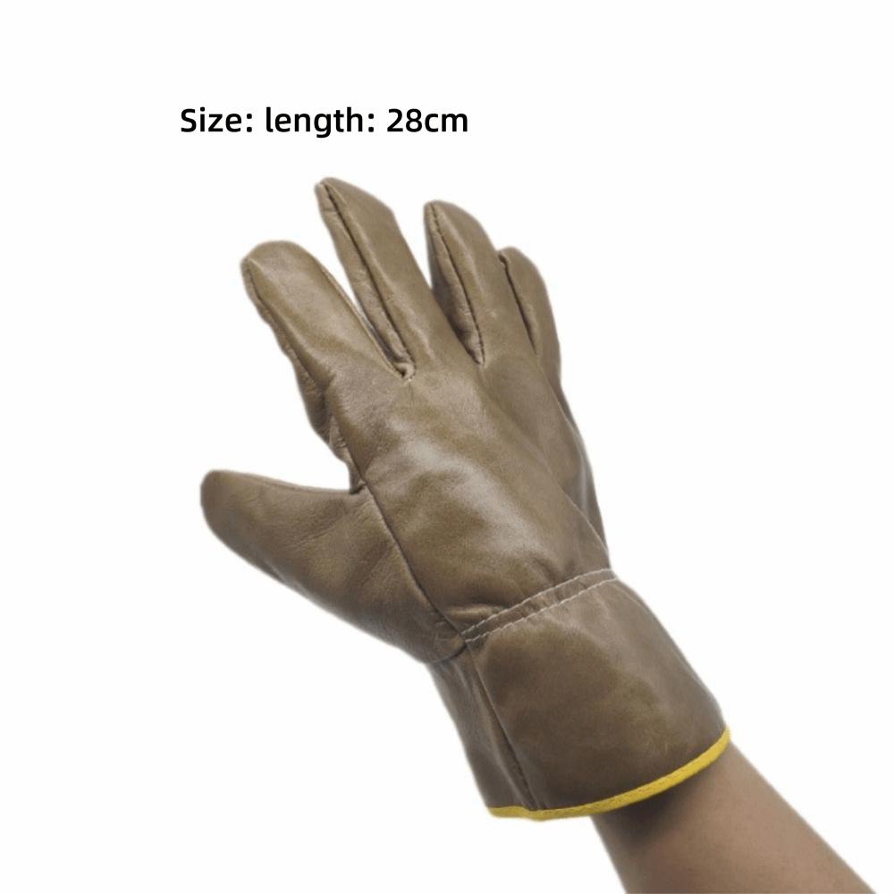 Leather Welding Gloves Random Color Work Safe Gloves Durable Heat-Resistant Glove  Workplace