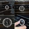 Pursuestar Bling Crystal Silver Car Central Console Round Clock Decoration Ring Cover Decals Trim for Mercedes Benz C E S GLC Class W213 E200 E300