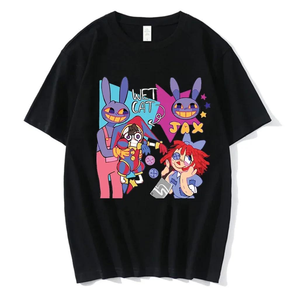 The Amazing Digital Circus Merch T-Shirt Unisex Short Sleeved T Shirt Casual Tee Cotton Y2k Hip Hop Top Tees Vintage Streetwear