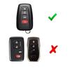 Black Key Fob Shell Cover For 17/18-up Toyota Camry Prius Prime Mirai C-HR, Etc
