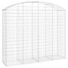 VidaXL Panier de Gabions Arqué Cage à Gabion Mur de Gabion Panier à Pierre Gabion pour Pierre Jardin Patio Extérieur 153478