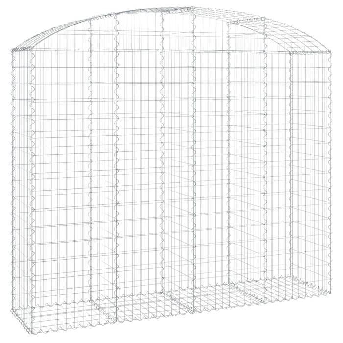 VidaXL Panier de Gabions Arqué Cage à Gabion Mur de Gabion Panier à Pierre Gabion pour Pierre Jardin Patio Extérieur 153478
