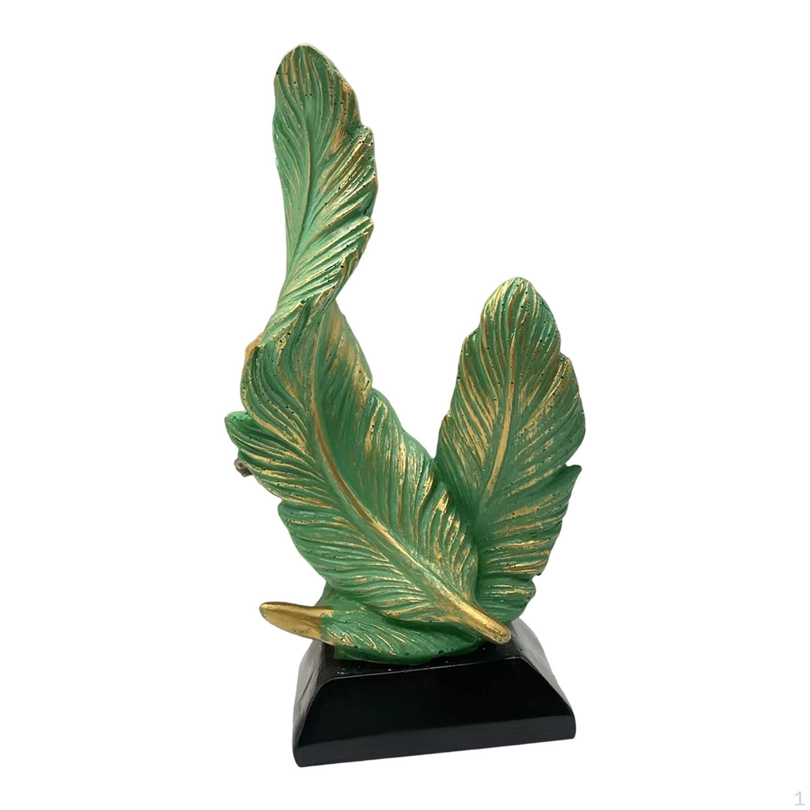

Настільна декоративна статуетка з пір я, зроблена своїми руками, з підставкою, прикраса для дому, смоляна скульптура для зелений