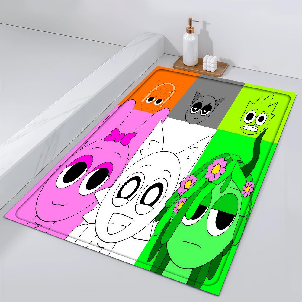 

Door Mat Bedside Entrance Bath Floor Creation Decoration S-Sprunki Corridor Game Music Door Mat Carpet Living Room Balcony FLR40x60CM