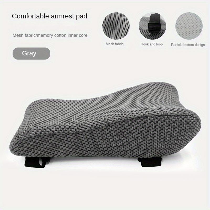 Memory Foam Chair Armrest Pads Black Grey Computer Chair Armrest Cushion Relief Elbows Forearm Pressure Pad For Home Offiices