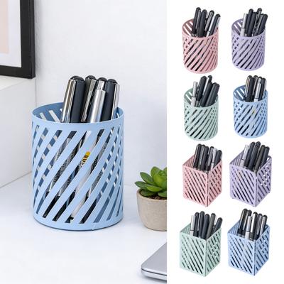 Portapenne Stile Nordico Finitura Opaca Galvanizzata Grande Capacità Organizer da Scrivania con Gomma