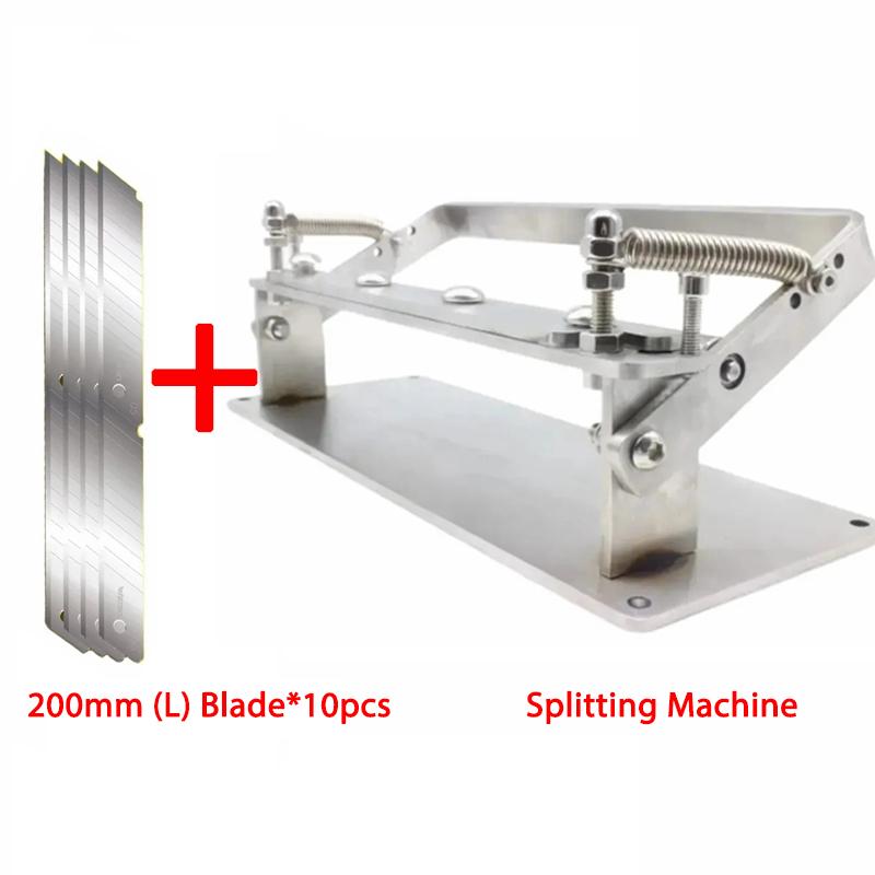 

200mm Extended Manual Leather Skiving Machine Strip Belt Thinning Skiver Splitter Cowhide Leather Peeling Machine DIY Strap Cut