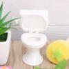 7*6*7cm Miniature Toilet Vintage Playing House Bathroom Ornament New White Closestool Model
