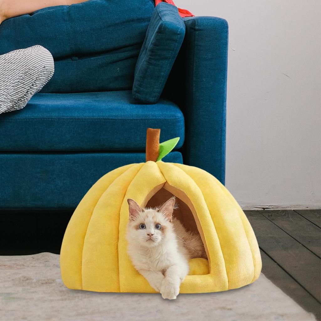Cat Bed Cave Nest Shelter Comfortable Winter Warm Round Pet Sleeping House for Hamster Bunny
