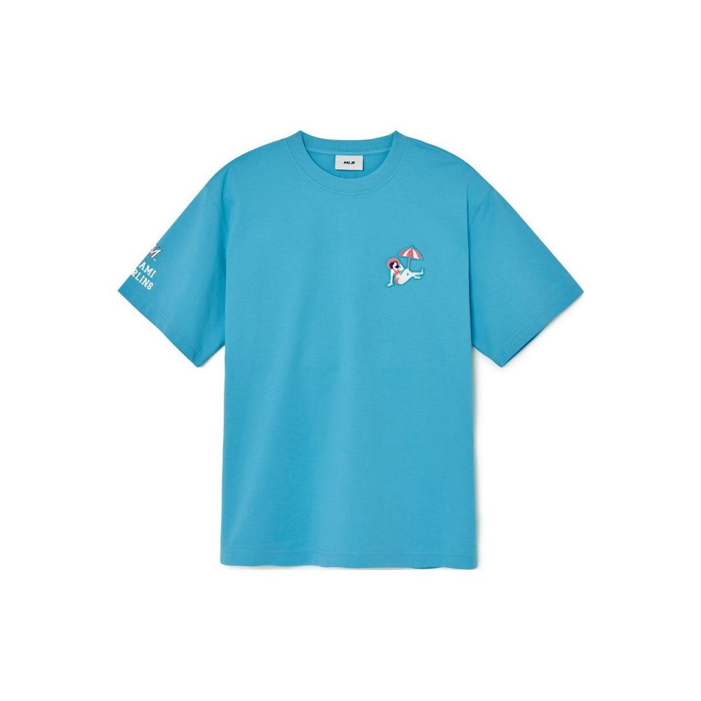 New MLB Fun Life T Shirts Unisex Sky Blue 3ATSC0133-05TQS