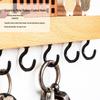 Nordic No-Drill Solid Wood Key Hook for Entryway Wall