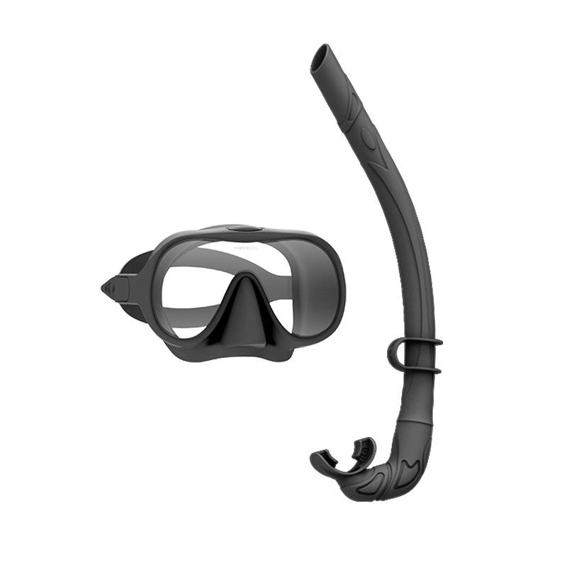 JUNHAIINS Customized Scuba Diving Set Wet Silicone Snorkel with Anti-Fog Diving Goggles Diving Masks Series Low-Volume Mask