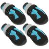 Conjunto de 4 peças Sapatos Impermeáveis Antiderrapantes para Cães de Estimação com Faixa Refletiva para Cães Grandes (Azul 4#)