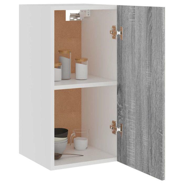 VidaXL Wall-mounted Cabinet "Lyon" Sonoma Grey 29.5 X 31 X 60 Cm Engineered Wood 826621