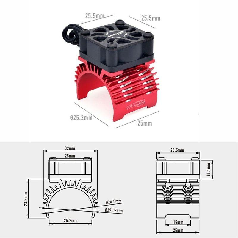 Surpass RC Motor Cooling Fan Heatsink for 380 390 540 550 Brushless Car Motor 28mm 29mm 36mm Upgrade Parts