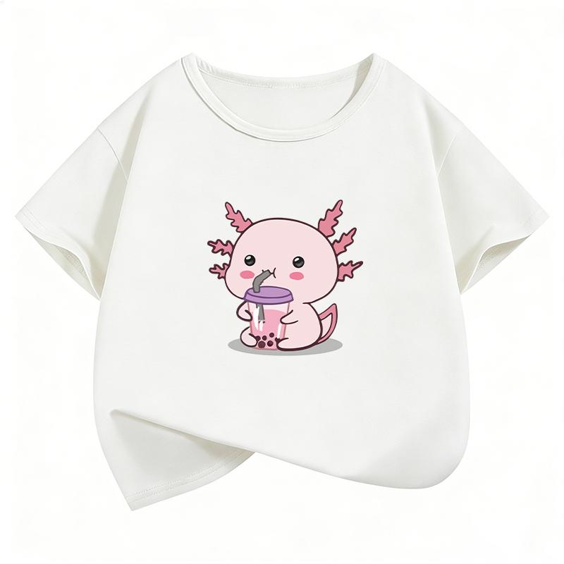 Summer Spring Soft Tee Kawaii Animal T Shirts Funny Manga Kids Childrens Tshirt Boys Girls Casual Top Tee