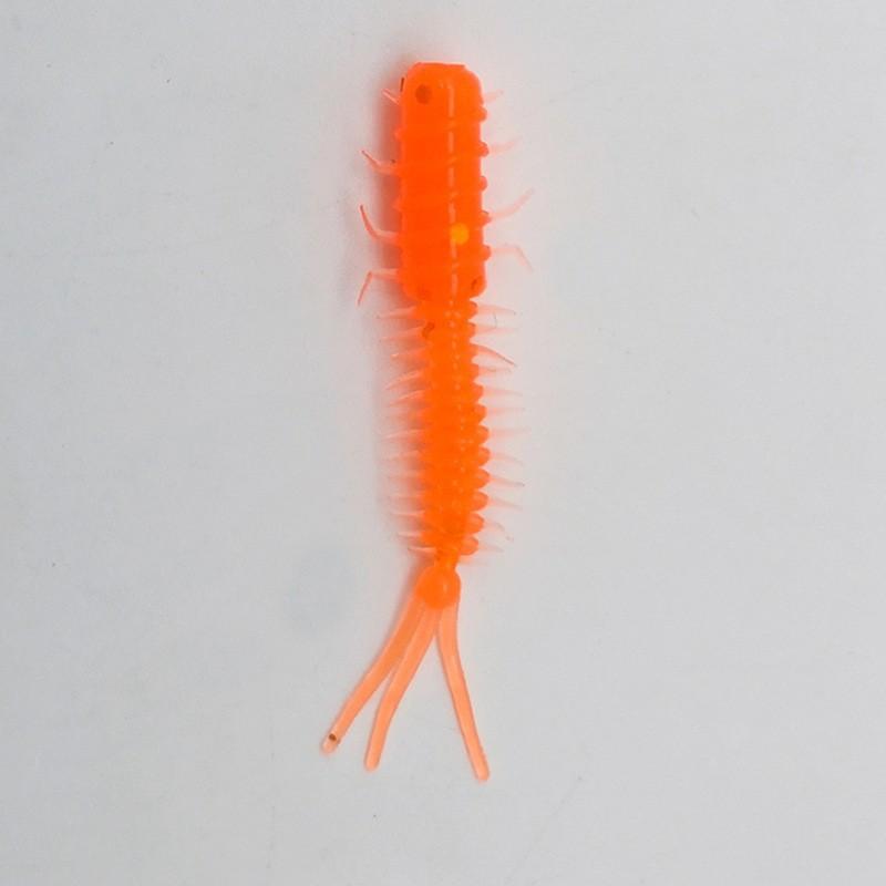 Luya Soft Bait Thread Three-Tailed Soft Worm 4.5Cm Slug Soft Elastic Bionic Luya False Bait