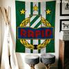 Rapid Vienna logo Wall Hanging Printed Fabric Blanket Decorative Tapestries for Bedroom Living Room Home Decor