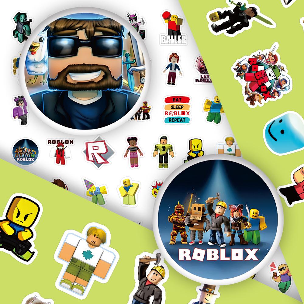 Roblox 60 Pcs Waterproof Virtual World Stickers Vinyl Decals For Kids Laptop Luggage Notebook Skateboard Water Bottle Decoration