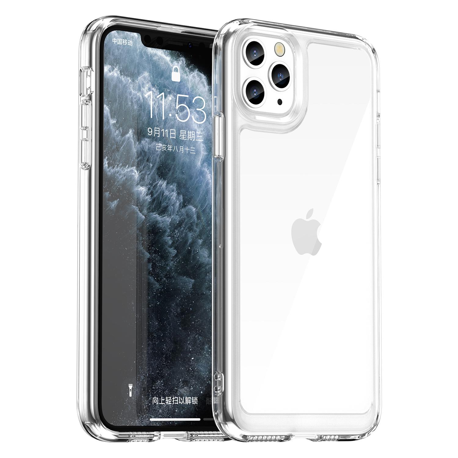 

Для iPhone 11 Pro Max Чехол TPU+Акрил Защитный Прозрачный Чехол для Телефона Transparent