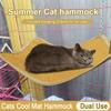 Double-sided Cat Hanging Sleeping Bed Breathable Cats Cool Mat Hammock Cat Swinging Nest Summer