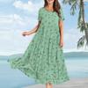 Women's Casual Loose Bohemian Floral Print Short Sleeve Dress