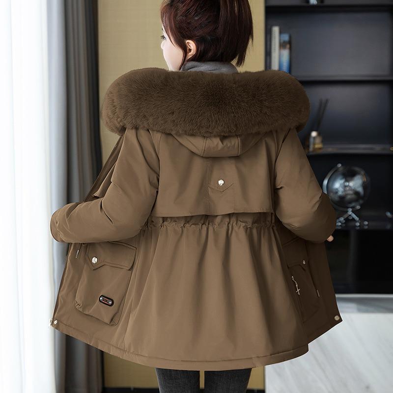 Women's Clothing Velvet and Thicker Pie Overcomes the Trend of Women's Short Winter New Hooded Slim and Thin Cotton Jackets