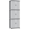 Meuble De Rangement - Terry - Cabinet Modulaire Espace Roulant 3 - Gris - 3 X 59x36cm - Contemporain