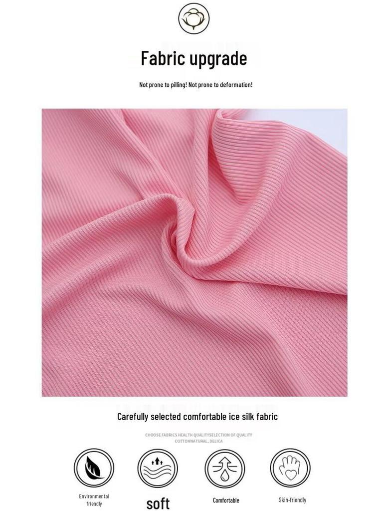 2024 Girls' Summer Ice Silk Straight-Leg Pants - Thin, Loose, Long-Leg Design for Big Kids