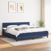 3140167 vidaXL Divan-lit Tapissier Avec Matelas Bleu 200x200 Cm Tissu