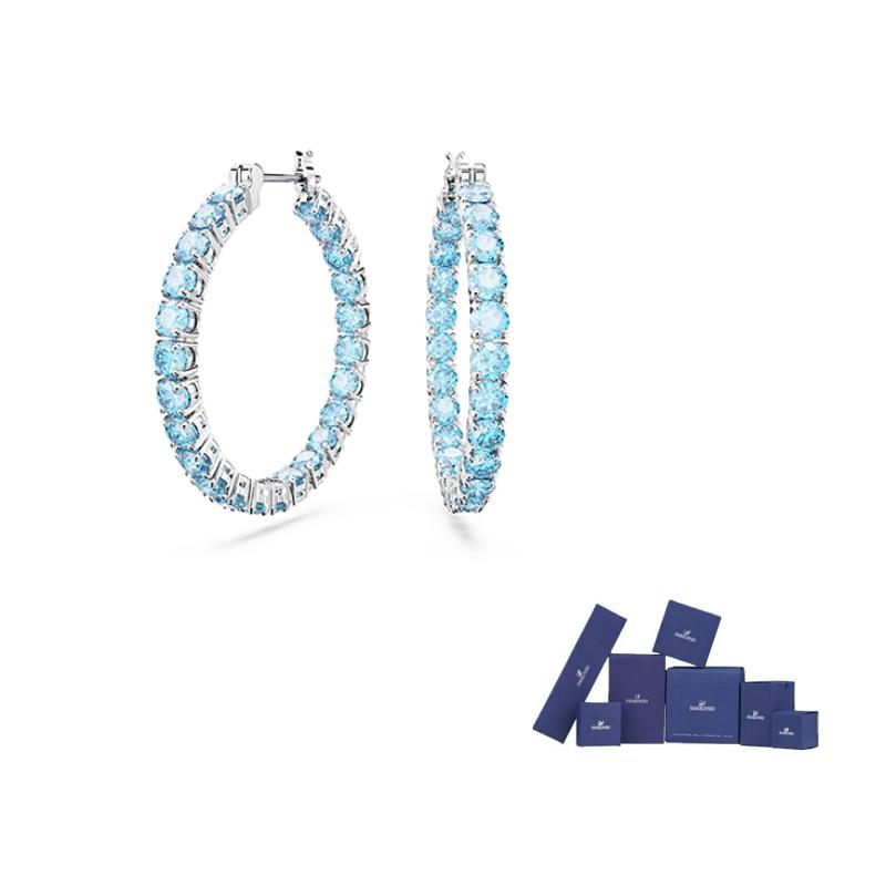 Swarovski Matrix hoop earrings F-Original brand box
