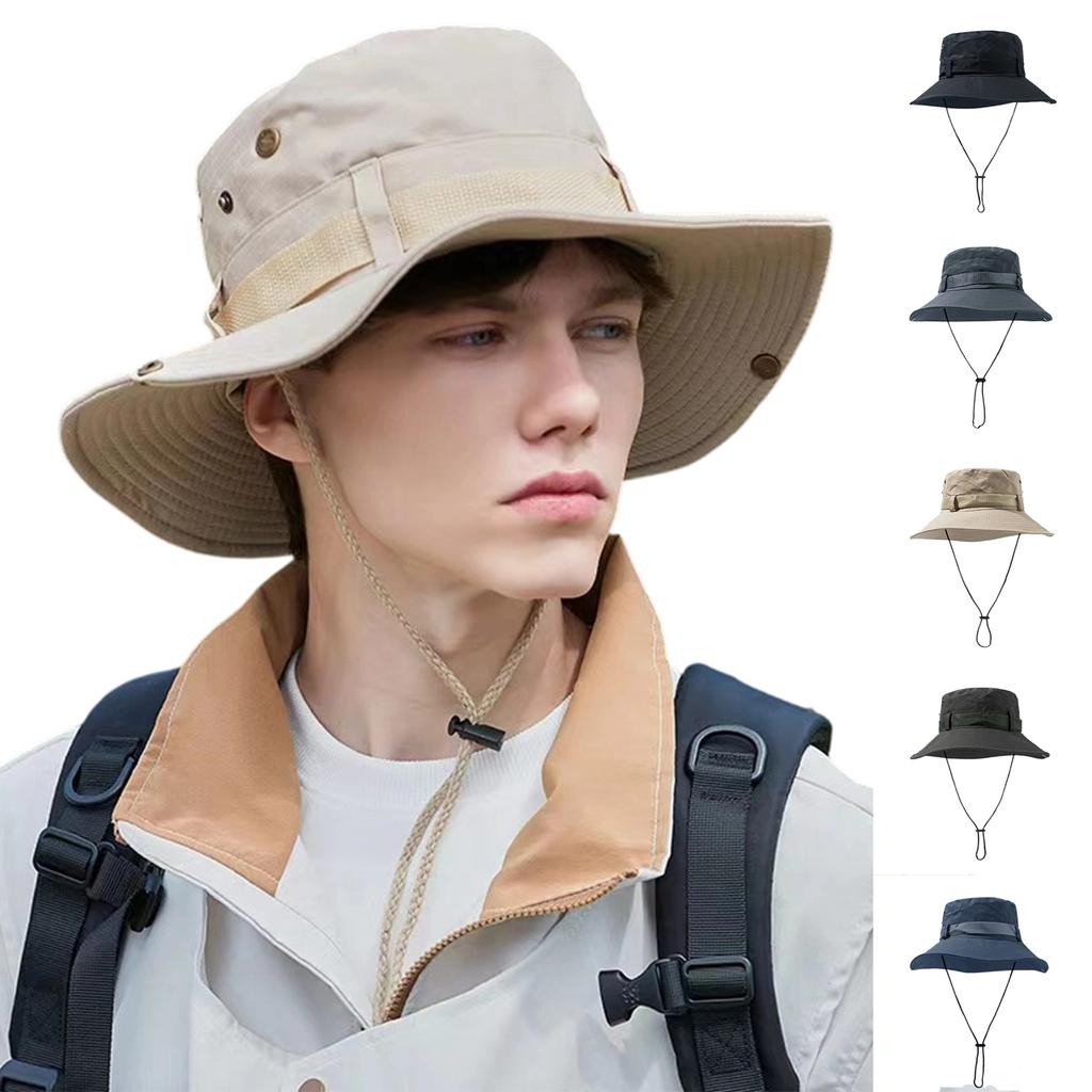 Unisex Hut für Angeln Wandern Sonne - Faltbarer Breiter Hut