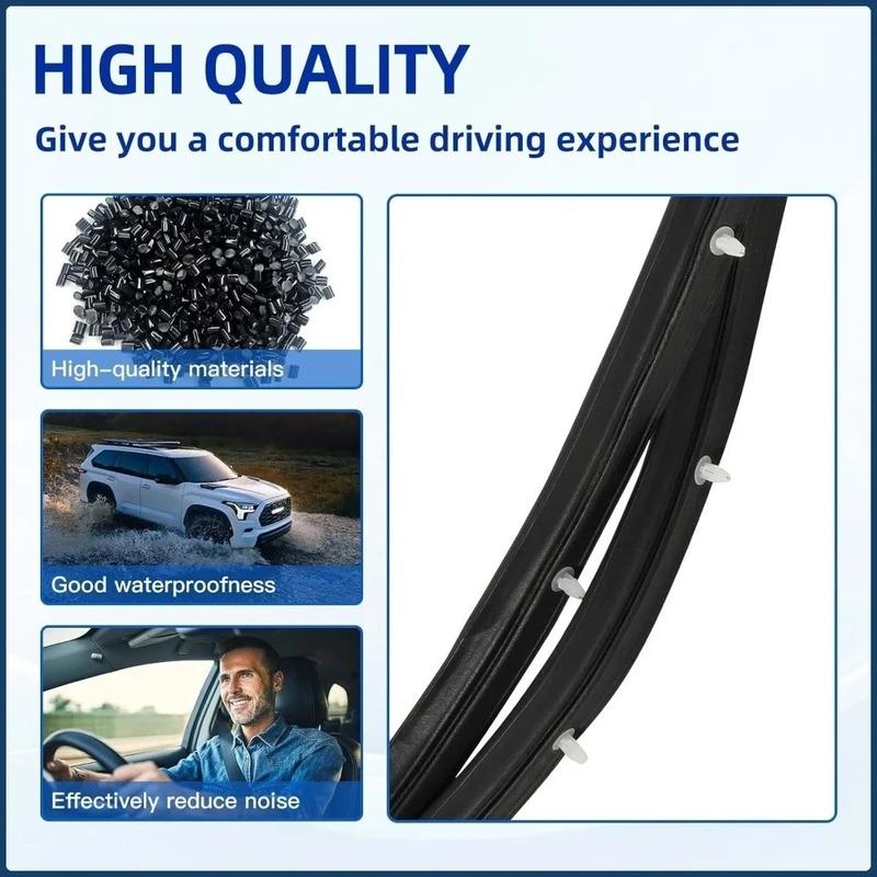 Front Left/Right Side Door WeatherStrip Rubber Seal for Honda Accord Sedan 2003-2007 OEM 72365-SDA-A01 72325-SDA-A01